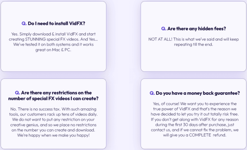 VIDZFX FAQ'S (1)