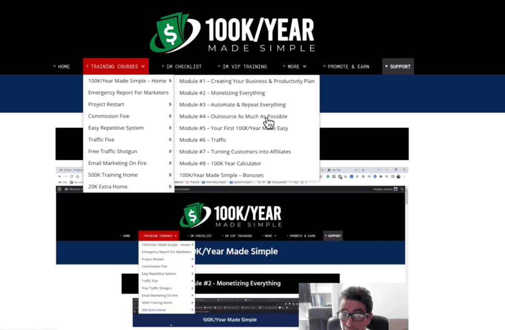 100K/Year Made Simple members area