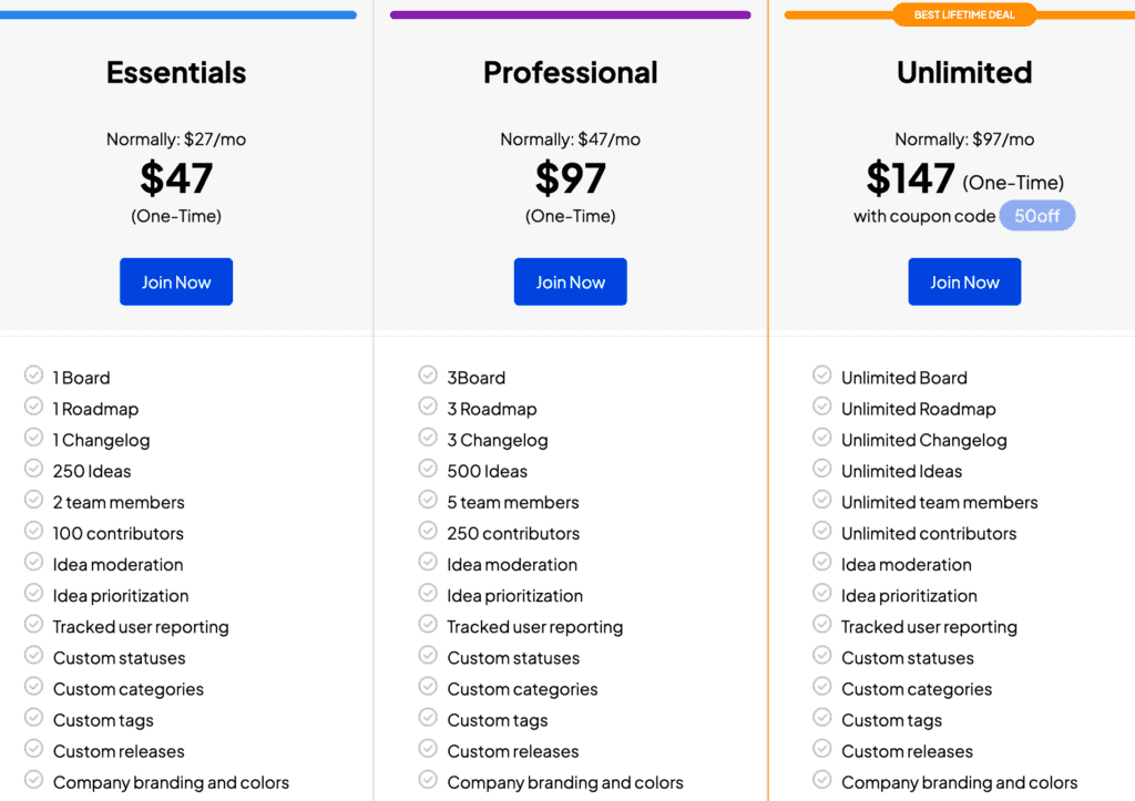 ideaplan front end pricing