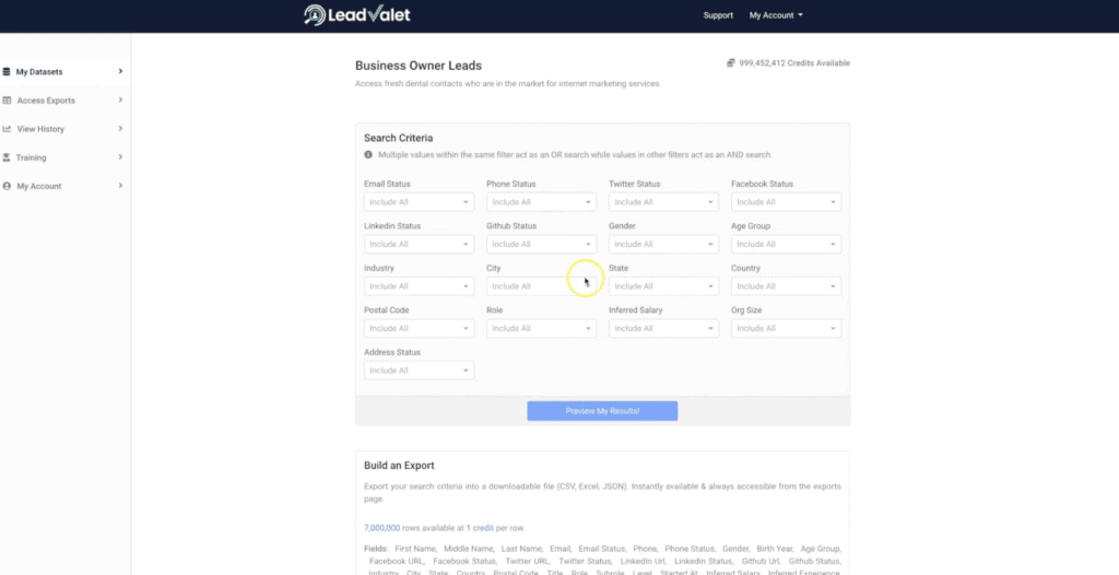 leadvalet members area