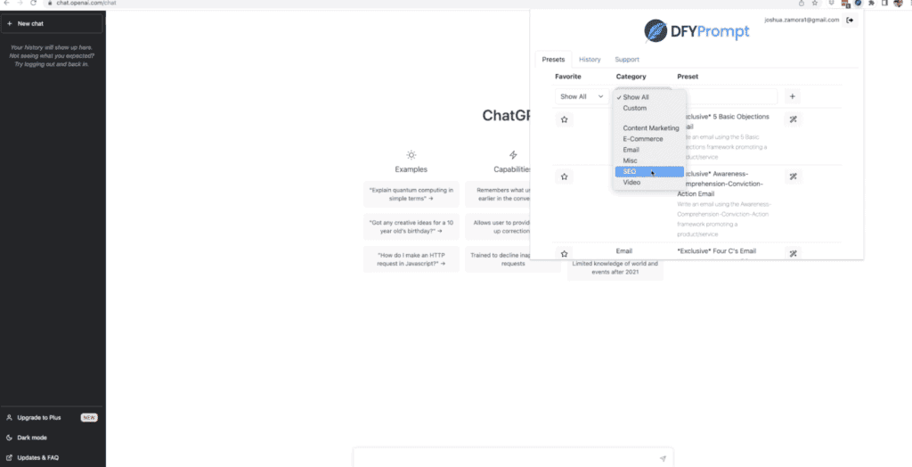 DFY Prompt Review - Give ChatGPT Superpowers dfy prompt dashboard