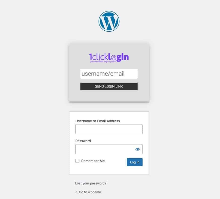1-Click Login Review: The Ultimate Solution for Secure WordPress Logins 1 click login - login page