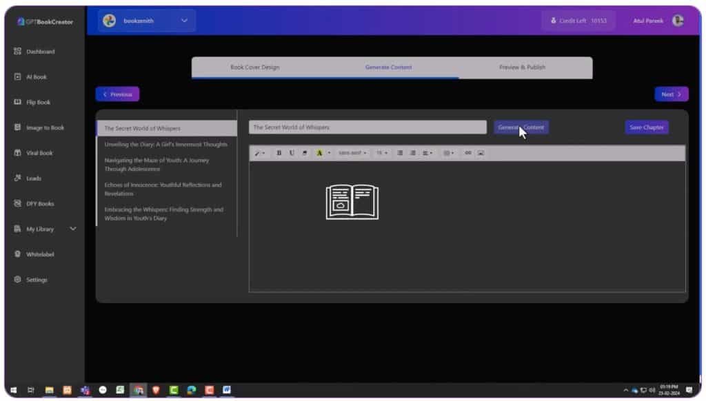 AiGPTBookCreator Review - Write Your Book In 60 Seconds In Any Language ebook editor